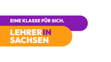Logo zu Lehrer werden in Sachen, mit der Aufschrift "Eine Klasse für sich, Lehrer werden in Sachsen"